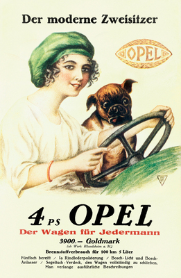 Opel 4/14 PS (1925) – Mopsfidel im Laubfrosch: der Preis ist auf 3900 Mark gesenkt worden