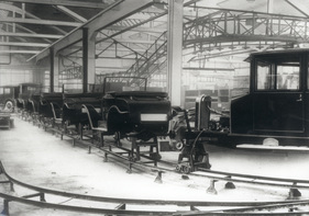 Opel 4/16 PS (1926) - Fließbandproduktion bei Opel im Jahr 1926