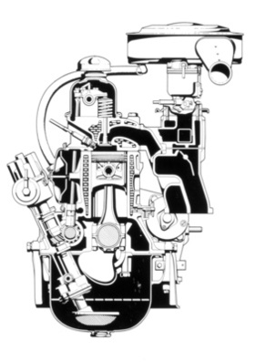 Opel Admiral (1964) – Querschnitt durch den 2,6-Liter-Sechszylinder
