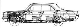 Opel Admiral (1964) – Schnittzeichnung des Sechszylinder-Modells