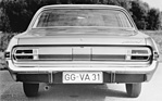 Opel Admiral (1964) – breites Heck im US-Stil, einteiliger Schriftzug rechts auf der Heckklappe.