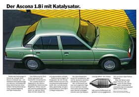 Opel Ascona 1.8i catalytic converter (1985) - Advertisement for the new technology