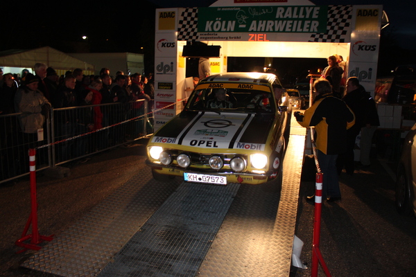Image: Opel Ascona A at the finish line of the Cologne Ahrweiler Rally 2013 - start number 1