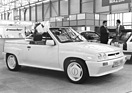 Opel Corsa Spider - auf dem Irmscher-Stand als Studie zu sehen, Serienbau in Vorbereitung - am Genfer Automobilsalon 1984