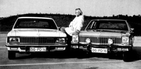 Opel Diplomat (1969) - Vergleich mit dem Admiral, Scheinwerfer einmal hoch, einmal quer