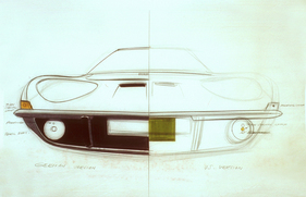 Opel GT (1968) - Zeichnungen zeigt die Unterschiede zwsichen der europäsischen und amerikanischen Variante Opel GT (1968) - Zeichnungen zeigt die Unterschiede zwsichen der europäsischen und amerikanischen Variante