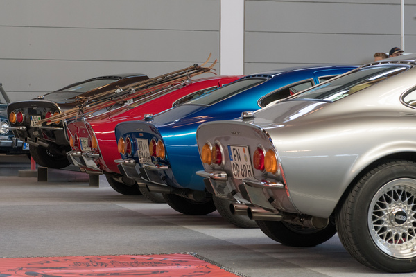 Opel GT - am Stand vom Opel GT Club Zollern-Alb befanden sich zehn Opel GT - Motorworld Classics Bodensee 2018