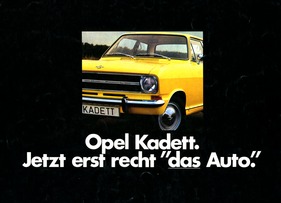 Opel Kadett (1971) - "das Auto" - selbstbewusste Werbesprache aus dem Hause Opel