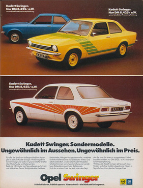 Opel Kadett (1975) - Werbung - Opel Kadett Swinger Sondermodell