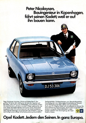 Opel Kadett (1976) - Werbung - jedem den seinen