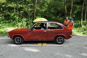 Opel Kadett City 1600 (1978) - bei einer der kniffligen Sonderprüfungen - an der OCC Jungfrau Rallye 2017