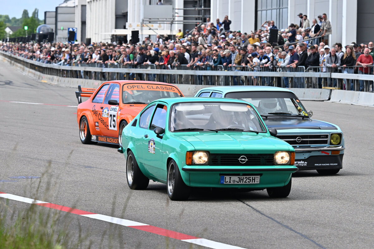 Opel Kadett on the circuit at Klassikwelt Bodensee 2025
