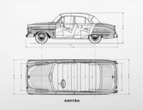 Opel Kapitän (1956) - Dimensionen