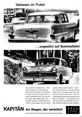 Opel Kapitän (1961) - Werbung - ein Wagen, der verwöhnt