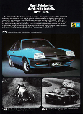 Opel Manta 1.9 SR (1976) - in der Werbung