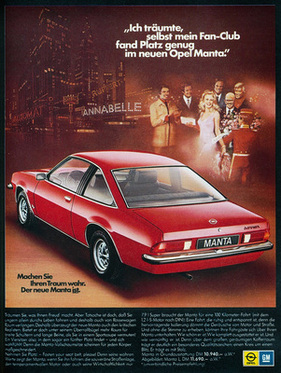 Opel Manta (1975) - Werbung - Fanclub