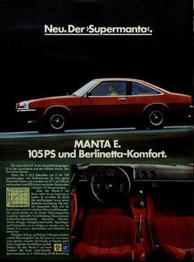 Opel Manta E (1977) - Werbung "Der Supermanta