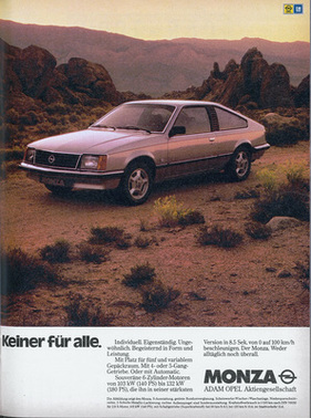 Opel Monza (1980) - Werbung - keiner für alle