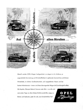 Opel Olympia Rekord (1953) - in der Werbung in Deutschland