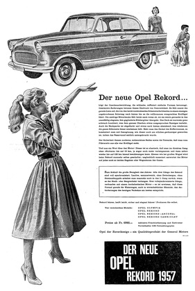 Opel Olympia Rekord (1956) - in der Werbung - der neue Olympia Rekord 1957