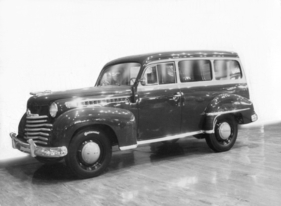 Opel Olympia Station-Wagen (1951) - Internationale Automobilausstellung (IAA) in Frankfurt 1951 - Seitenansicht, links
