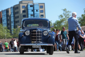 Opel Olympia - bei der Abfahrt - Oldtimer Sunday Morning am 2. Juni 2019 (1948)