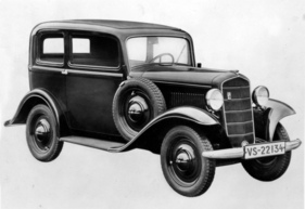 Opel P4 (1936) - mit 1,1-Liter-Vierzylinder und 23 PS; Vierganggetriebe; Kofferbrücke