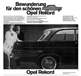 Opel Rekord (1961) - Werbung - der Schöne