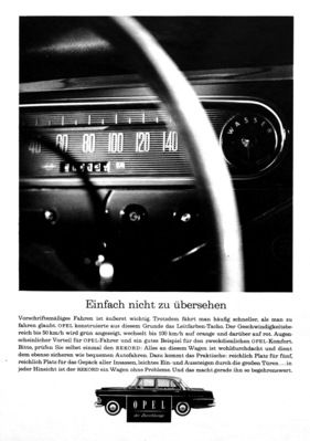 Opel Rekord (1961) - Werbung - einfach nicht zu übersehen