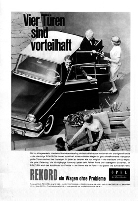 Opel Rekord (1961) - Werbung - vier Türen sind vorteilhaft