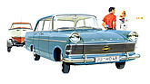Opel Rekord (1961) - dargestellt als Zugsfahrzeug mit Boot