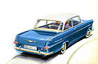 Bild: Opel Rekord (1962) - Auf einem zeitgenössischen Prospektfoto.