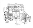 Image: Opel Rekord (1966) - longitudinal section of the new CIH engine