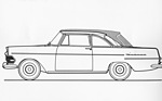 Opel Rekord Coupé (1961) - Länge von Coupé und Limousine sind identisch