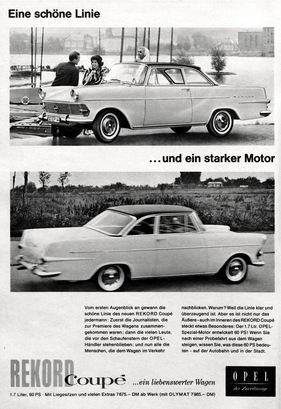 Opel Rekord Coupé (1961) - Werbung für den Rüsselsheimer
