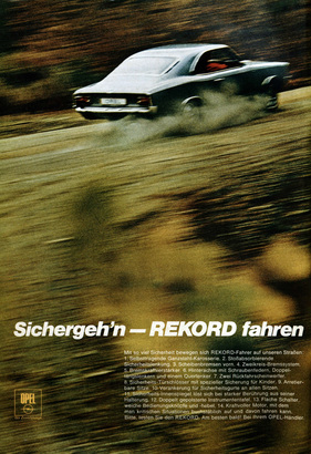 Opel Rekord Coupé (1968) - Werbung - sicher geh'n, Opel fahren