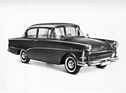 Opel Rekord P1 (1957) - Frontansicht, wunderbare Rundungen und Vollsicht-Panorama-Frontshceibe