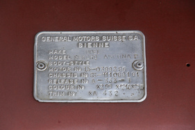 Opel Rekord P1 "Ascona" (1959) - die General-Motors-Biel-Chassis-Plakette