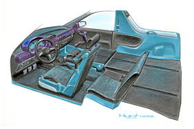 Opel Scamp (1993) - Interior design drawing