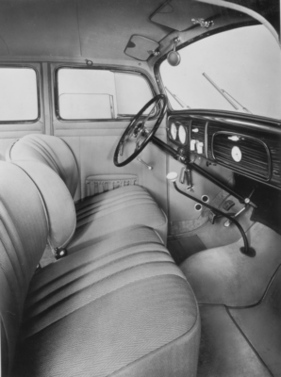 Opel Super 6 (1937) - getrennte Vordersitze, die bequem während der Fahrt verstellbar sind