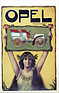 Opel Tonneau (1906) - verliess als 1000. Opel die Werkshallen, gefeiert durch ein Jugendstil-Plakat "Viktoria"