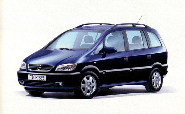 Bild: Opel Zafira (1999) – Kompaktvan auf Basis des Astra
