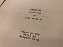 Bild: Originaldrehbuch zu "Christine"