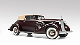 Image: Packard Twelve Convertible Victoria (1937) - as lot 277 at the Broad-Arrow auction at the Monterey Jet Center 2024