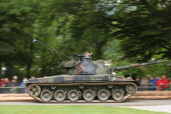 Panzer 68/88 aus dem Jahr 1971 - insgesamt wurden 170 Exemplare gebaut - Militär-Corso am GP Brugger Schachen 2015