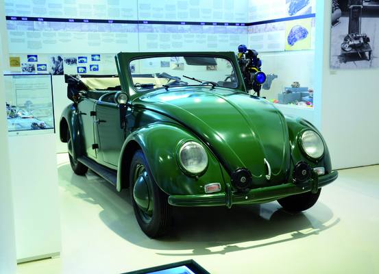 Papler-VW police beetle in the PROTOTYP car museum in Hamburg