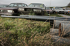Image: Kirchberg 2024 parking or scrapyard - Italian and German luxury vehicles from Alfa Romeo, Fiat and Audi
