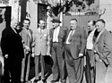 Paul Riviera, Rudolf Caracciola, Graf Maggi, Charles Faroux, Alfred Neubauer, Hermann Lang und Karl Kling - Mille Miglia (1952)