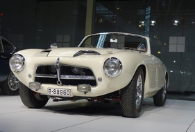 Pegaso Z-102 Touring Superleggera Berlineta:Cabriolet (1953) V8 2.8L Hubraum - Pegaso-Sonderschau in der Autoworld Brüssel (2018/2019)
