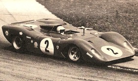 Peter Schetty auf Ferrari 312 bei den 1000 km von Monza 1969
